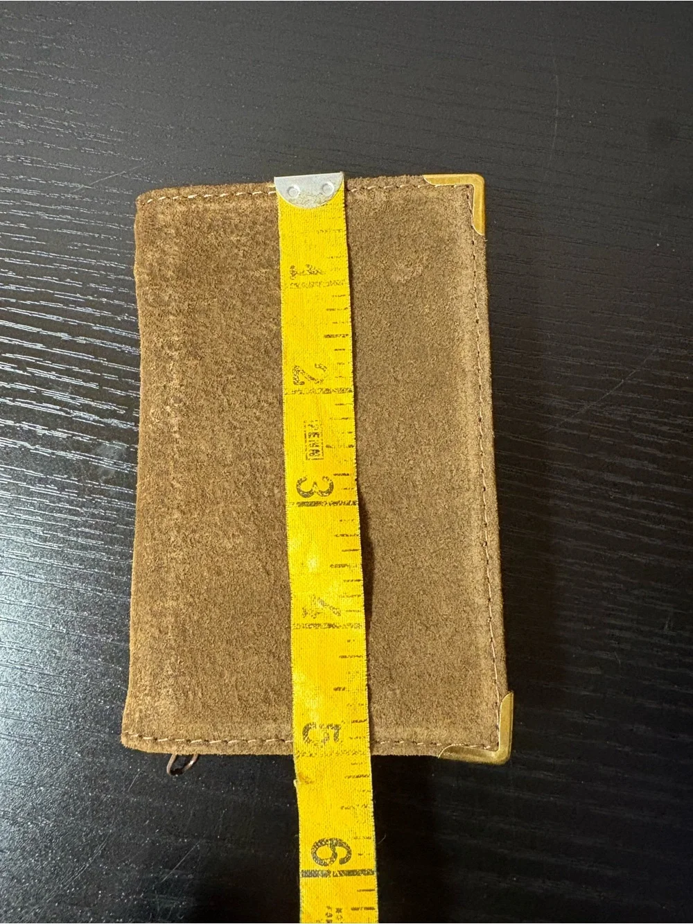 Vintage English Leather Brown Suede Zip Around Mini Photo Album